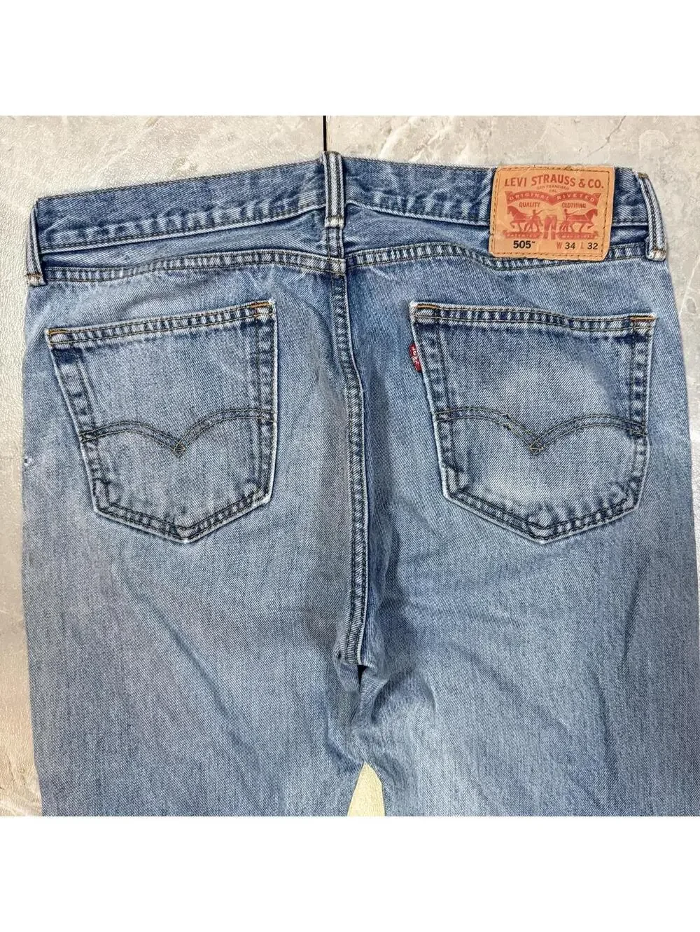 Levi’s 505 Regular Fit Light Wash Jeans 34x32